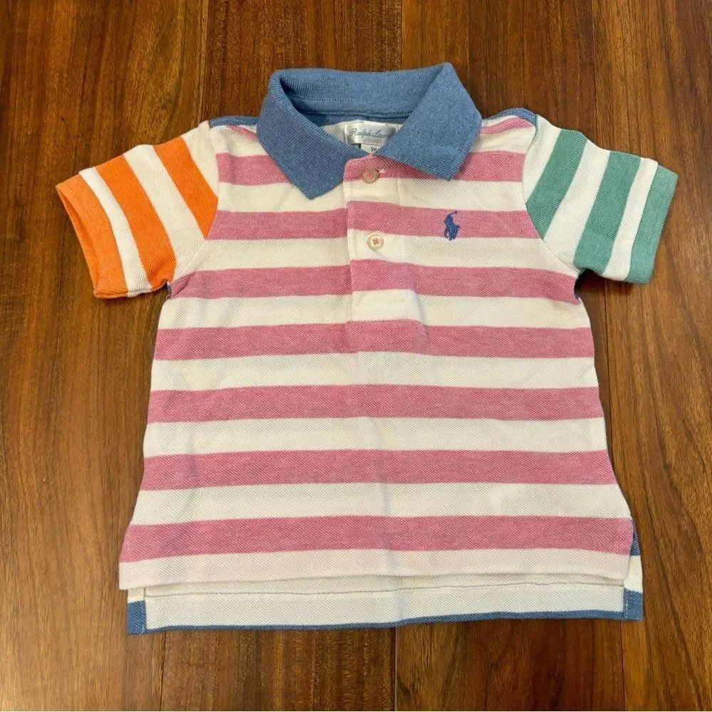 Ralph Lauren multicolor stripe short sleeve polo
